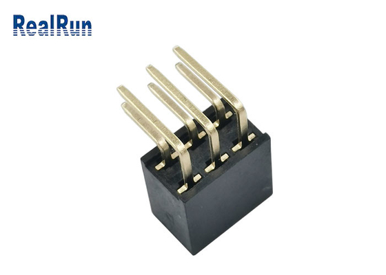 Pin femenino 1.5A del flash 2*3 del oro del terminal H8.5 del conector Y del jefe de la INMERSIÓN de PA6T