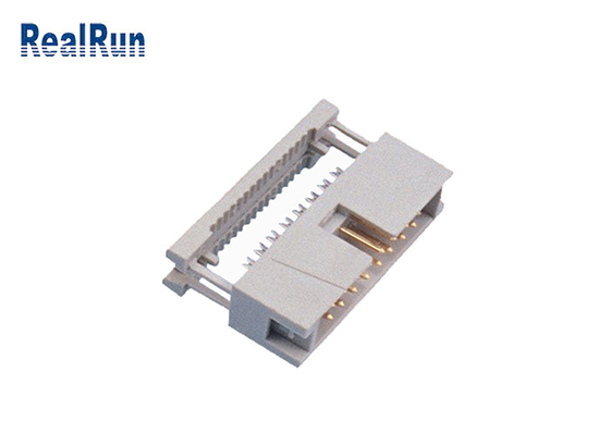 cubierta Pin Header Gold Plated PBT del conector del jefe de la caja del alambre de la encrespadura de 16P IDC