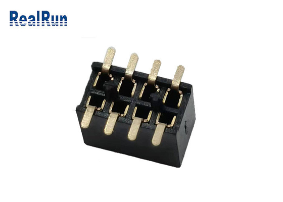 Oro femenino 1u” UL94v-0 H4.3mm LCP del conector 2*4p de SMT del jefe de 500VAC PA6T