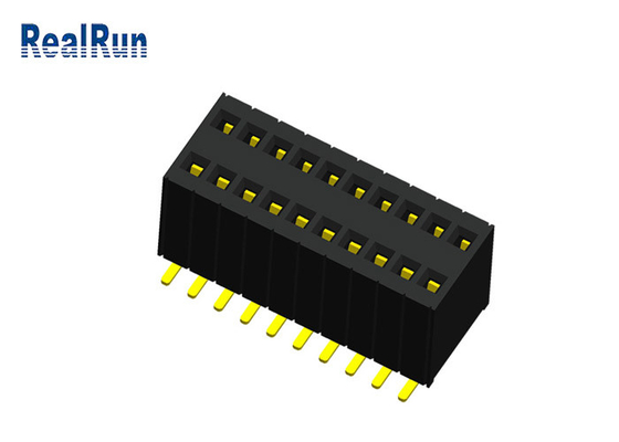 Au femenino 1μ” H5.7 del conector 20P PBT del jefe de PA6T LCP incombustible