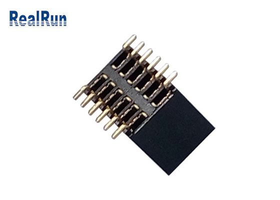 Tipo femenino contacto de la echada SMD del conector 1.27m m del jefe de PA6T del cobre del fósforo