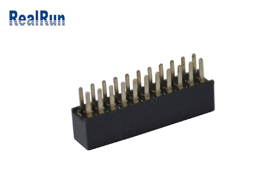 PA6T PBT tablero de 180 grados para subir al conector dual femenino 2X11P del jefe de la fila del conector