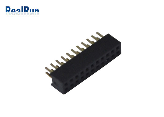 PA6T PBT tablero de 180 grados para subir al conector dual femenino 2X11P del jefe de la fila del conector