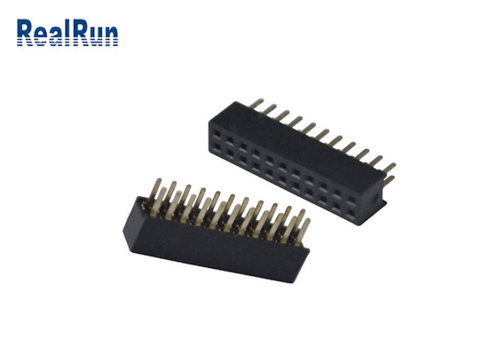 PA6T PBT tablero de 180 grados para subir al conector dual femenino 2X11P del jefe de la fila del conector