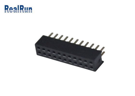 PA6T PBT tablero de 180 grados para subir al conector dual femenino 2X11P del jefe de la fila del conector