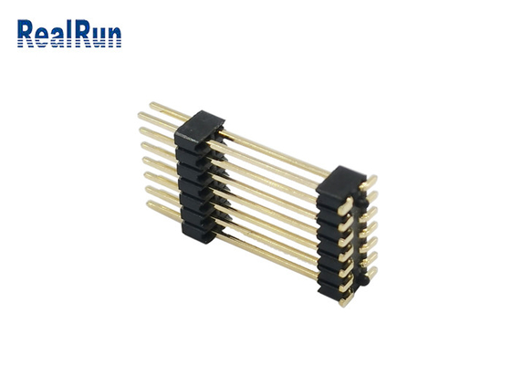 Oro Tin Plating del conector de Pin Header Connector Dual 7P SMT del varón de PA6T