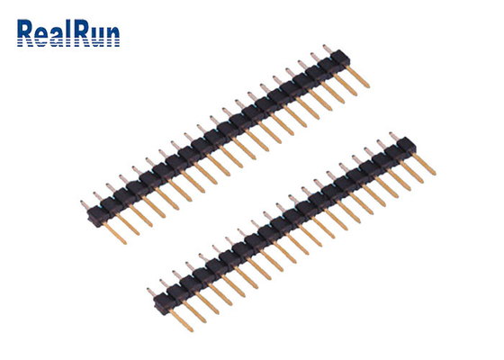 Fila de PA6T PBT 20P Pin Header Connector Straight Single jefe de la echada de 2,54 milímetros