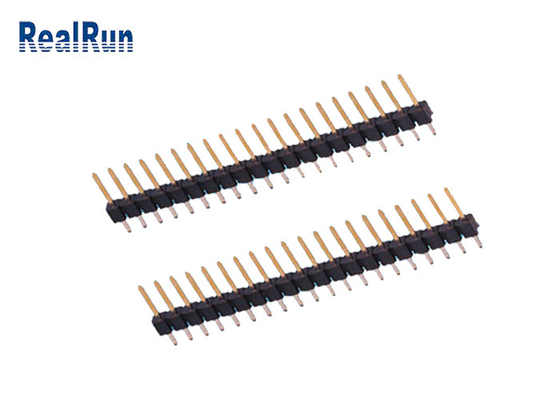 Fila de PA6T PBT 20P Pin Header Connector Straight Single jefe de la echada de 2,54 milímetros