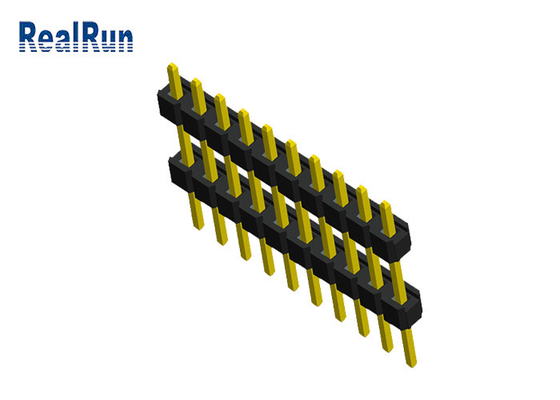 10P varón plástico dual Pin Header Connector 0,1 pulgadas PA6T PBT PA46 para el PWB