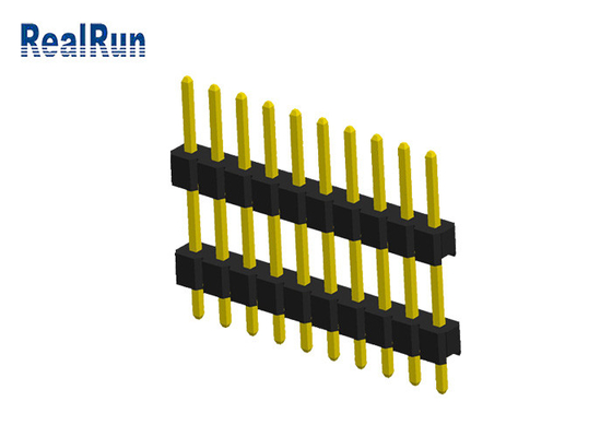 10P varón plástico dual Pin Header Connector 0,1 pulgadas PA6T PBT PA46 para el PWB