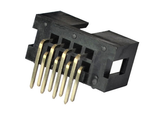 conector PA6T UL94V-0 del jefe de la caja 2x4P curva Pin Connector de 90 grados