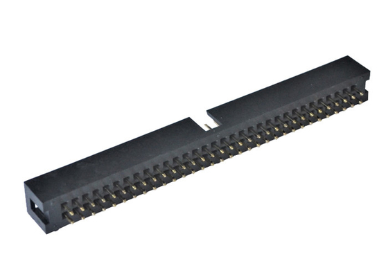 Jefe masculino recto del PWB 2X32P del flash del oro del conector H9.0 del jefe de la caja del negro de PA6T
