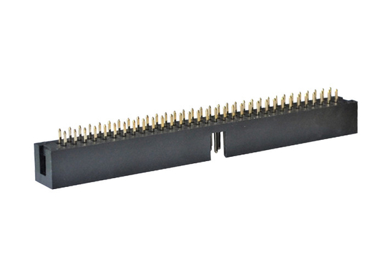 Jefe masculino recto del PWB 2X32P del flash del oro del conector H9.0 del jefe de la caja del negro de PA6T
