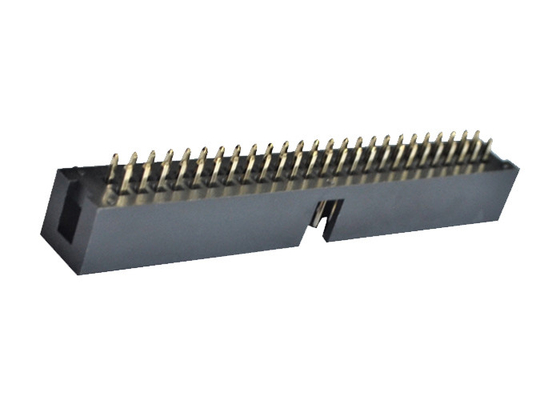 Alambre recto de cobre amarillo de la fila 50P de oro del sellado de la caja del conector dual del jefe para subir a Conenctor