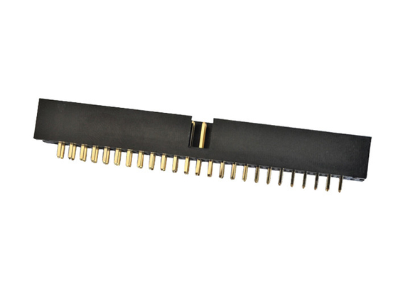Alambre recto de cobre amarillo de la fila 50P de oro del sellado de la caja del conector dual del jefe para subir a Conenctor