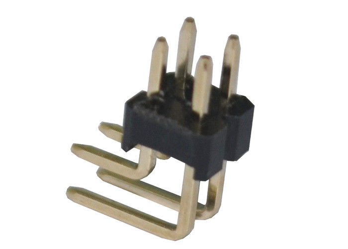 Conector dual de ángulo recto del jefe del Pin de la fila resistencia de aislamiento de 2.54m m x de 2.5m m