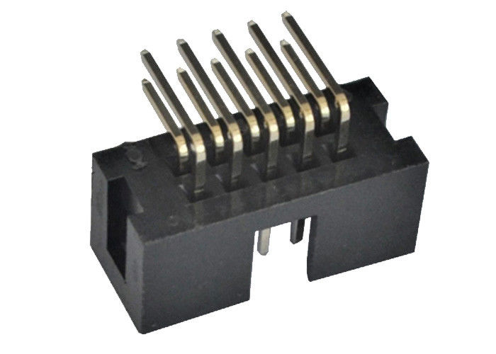 conector del jefe de la caja de 2.54m m 90 voltaje de Withstand de los pernos 500V del jefe del grado