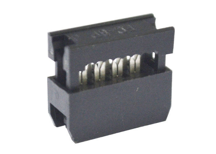 8 material femenino de los conectores de cinta de la placa de circuito del alambre del Pin IDC 2.54m m PBT