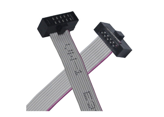 10 alambre flexible del cable de cinta de la echada del cable plano 1.27m m del Pin IDC a subir