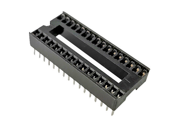 grado actual del conector 3A del jefe del Pin de la perforación rectangular de la INMERSIÓN del zócalo de IC de la echada de 1.778m m