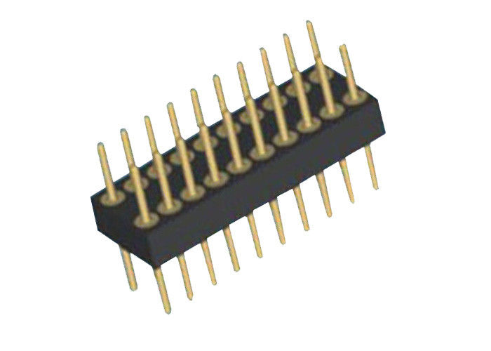 180 tipo de la INMERSIÓN de la fila del negro dos de la echada PA9T del conector 2.54m m del jefe del Pin del grado