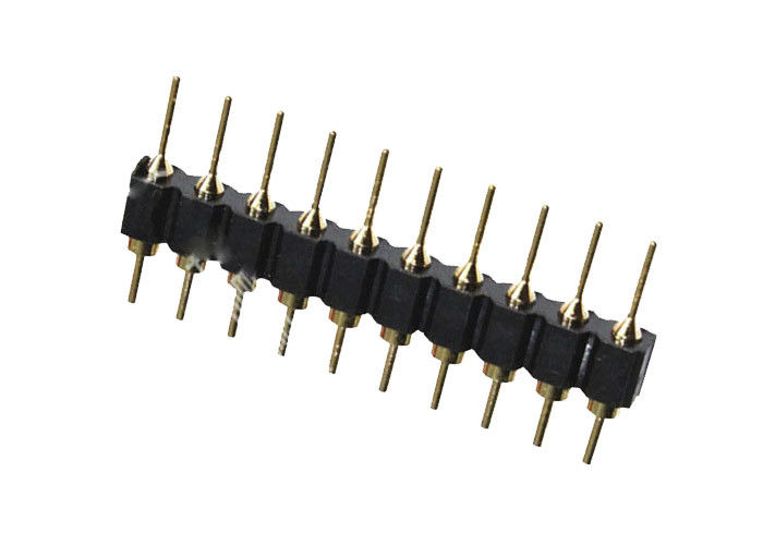 2.54m m con fila del jefe del Pin del agujero sola tipo 10 conector pin de la INMERSIÓN de 180 grados