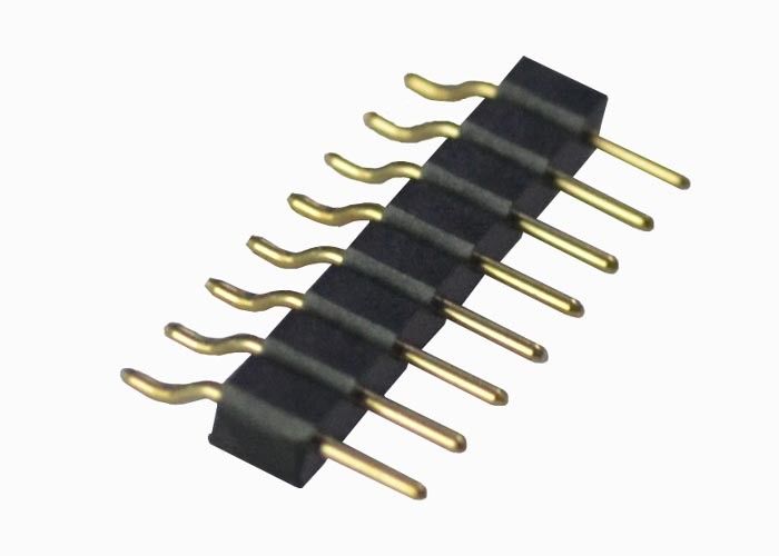 Soporte vertical SMT del Pin del jefe fila masculina redonda horizontal 6 del conector de la sola