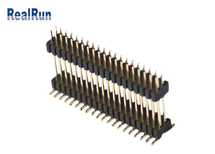 Aislador Pin Header Connector de la capa doble 40P PA6T 1.0*1.5m m