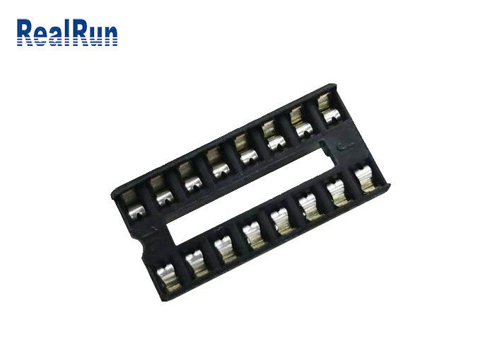 conector de la placa madre del PWB del zócalo PA6T UL94V-0 de IC del aislador de la fila PBT de la INMERSIÓN 2×8P