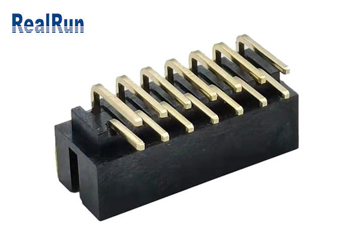 SGS plateado oro del conector 2.0*6.4-2*7P del jefe de la caja de UL94V-0 PA6T