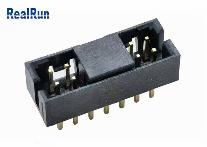 Latón del zócalo del jefe UL94V-0 14P IDC de la caja de la fila del doble de PBT H6.4 el 30% GF
