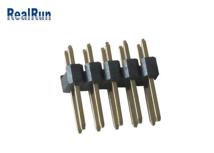 Conector dual PA6T 2*5P Pin Header PBT LCP del jefe de la fila del 30% GF PH2.54