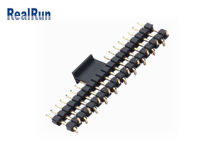 Conector plástico dual del jefe del PWB de la fibra del conector macho LCP de la sola fila SMD