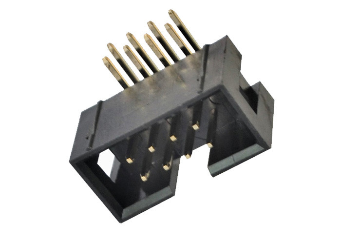 conector PA6T UL94V-0 del jefe de la caja 2x4P curva Pin Connector de 90 grados