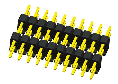 Suelde la fila dual del conector del jefe del Pin 2x20 tipo plástico de 180 grados del doble