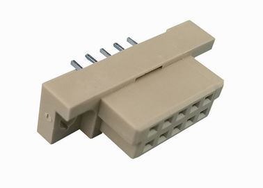 180 material de cobre amarillo del contacto del Pin del jefe 2x5 de la fila del conector dos del estruendo 41612 del grado