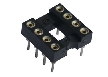UL 94V 0 28 conector redondo del agujero 7.62m m del zócalo de IC de la inmersión del Pin a prueba de humedad