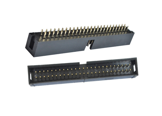 Alambre recto de cobre amarillo de la fila 50P de oro del sellado de la caja del conector dual del jefe para subir a Conenctor